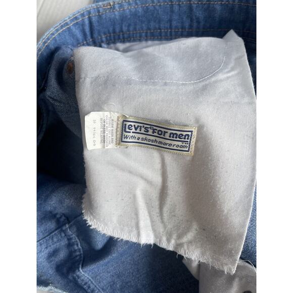 70s Vintage Levis With A Skosh More Room Mens Orange tab 40x35 Made in USA - Picture 5 of 10